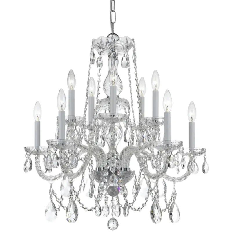 10-Light Swarovski Crystal Traditional Chandelier 1