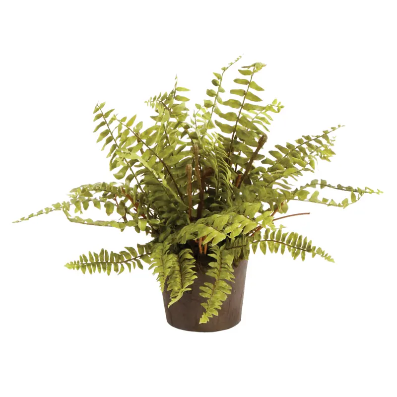 12-Inch Faux Boston Fern In Drop-In Planter Sleeve 1