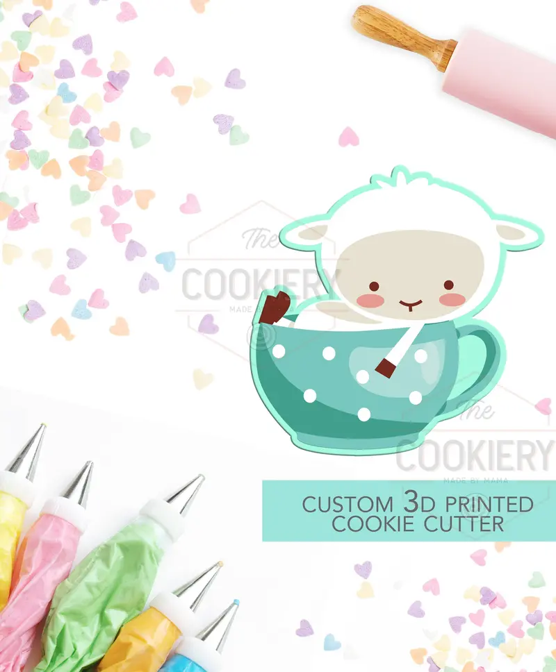 3D-Printed Lamb-In-A-Cup Easter Cookie Cutter 1