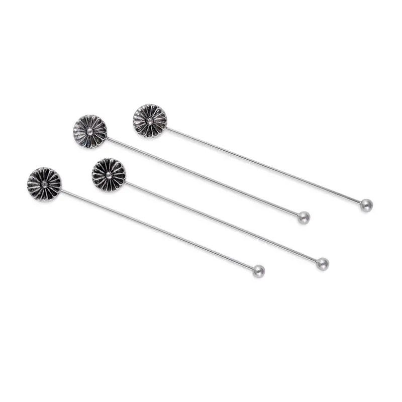 4-Piece Silver-Plated Bar Stirrer Set For Cocktails 1