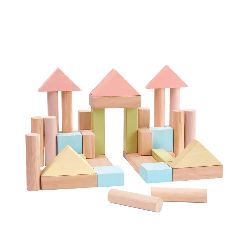 40-Piece Wooden Building Block Set For Kids 1