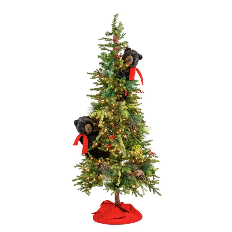 72-Inch Winter Wonderland Black Bear Decor – Frolic-Themed Christmas Accent 1