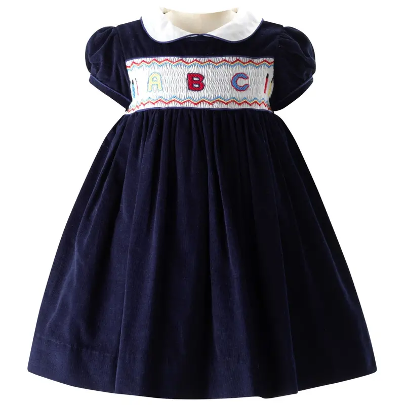 Abc Alphabet Smocked Baby Dress With Bloomers 1
