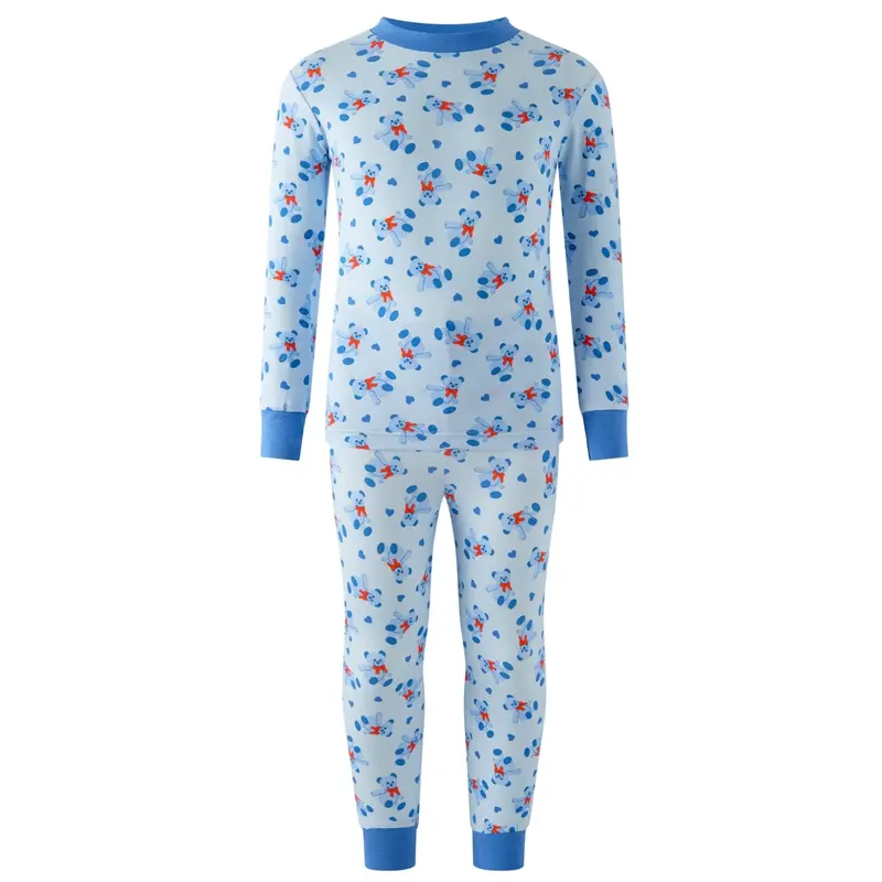 Adorable Bear-Print Jersey Pajama Set 1