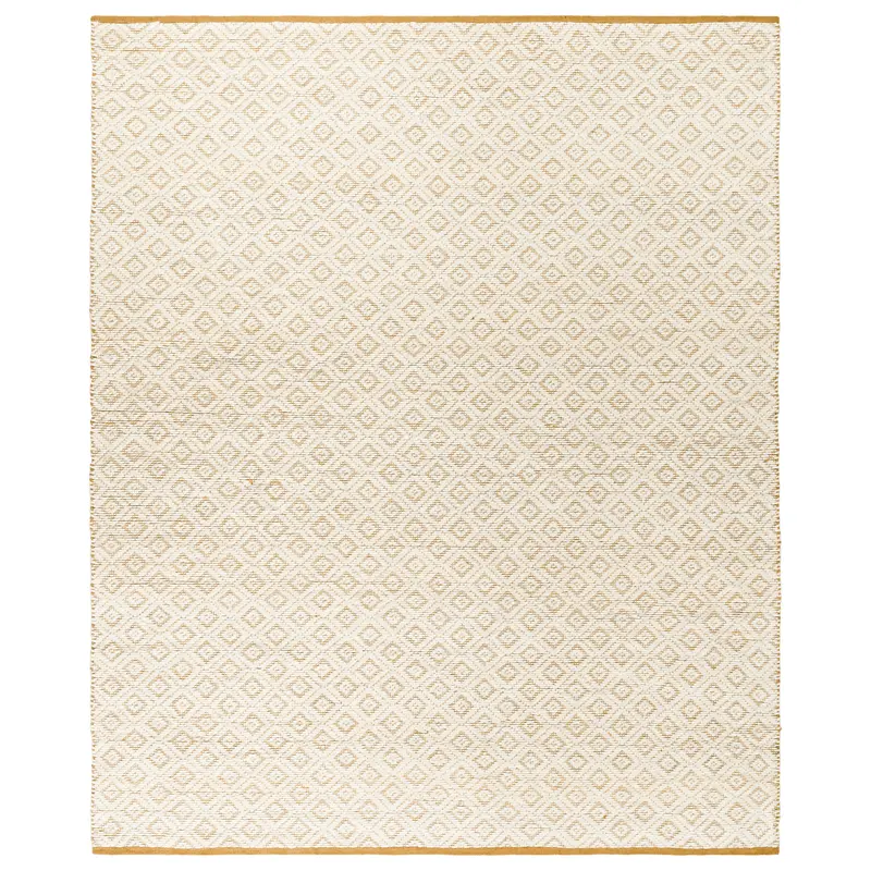 Ahlat Cream & Brown Wool Blend Area Rug – Warm Neutral Textured Carpet 1