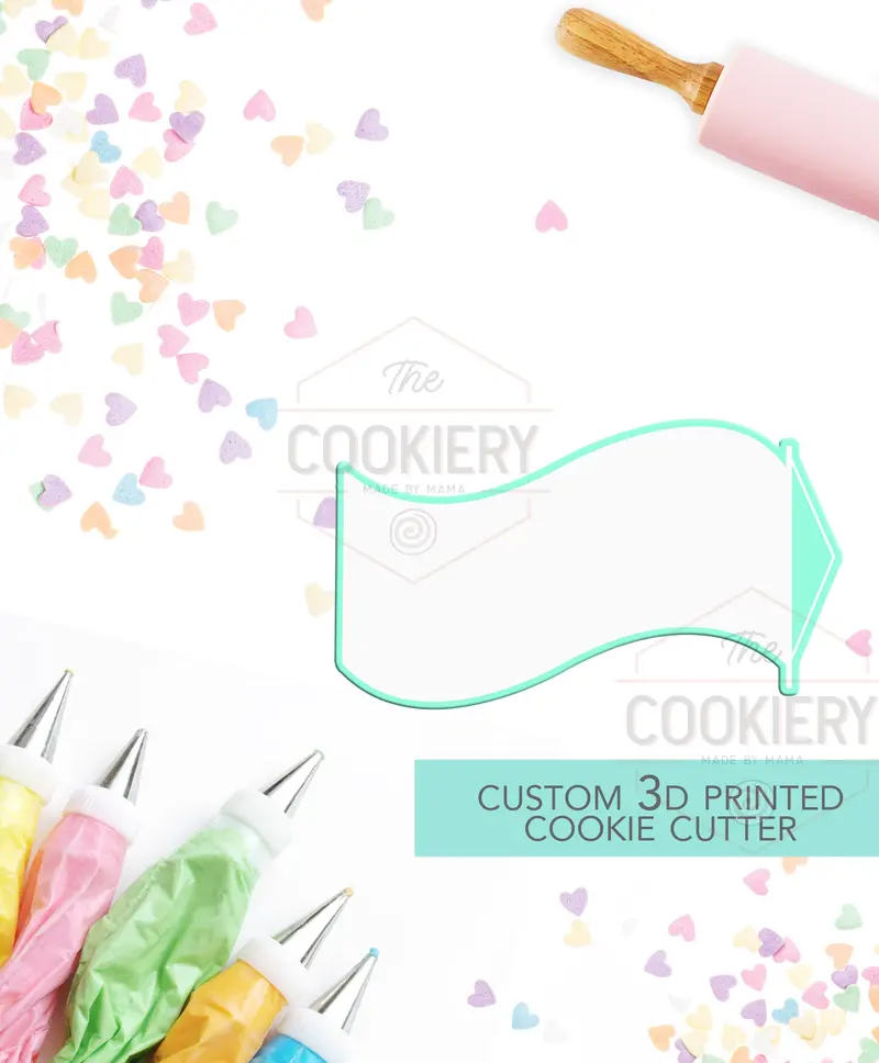 Airplane Banner Cookie Cutter – Propeller Plane Theme 1
