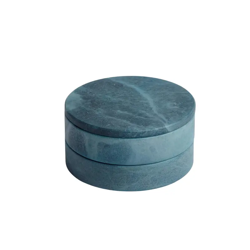 Alabaster Swivel Storage Box With Smooth Finish 1