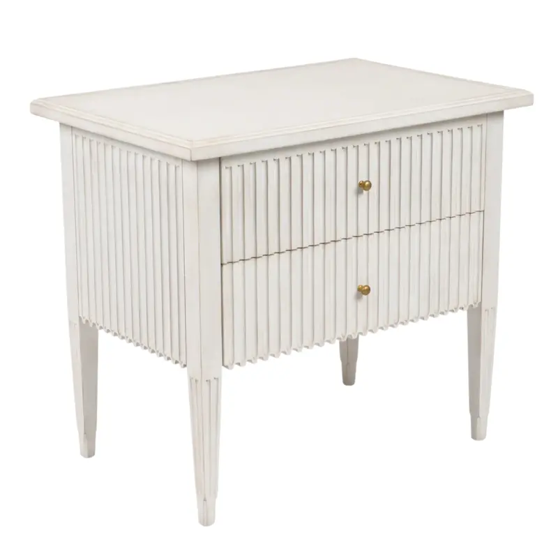 Aldo Two-Drawer Accent Chest In Minimalist Scandinavian Style 1