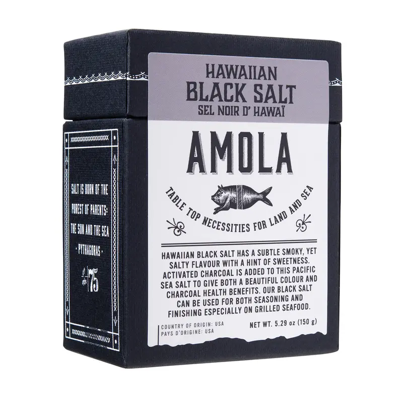 Amola Hawaiian Black Lava Salt – Mineral-Rich Sea Salt With Charcoal Infusion 1
