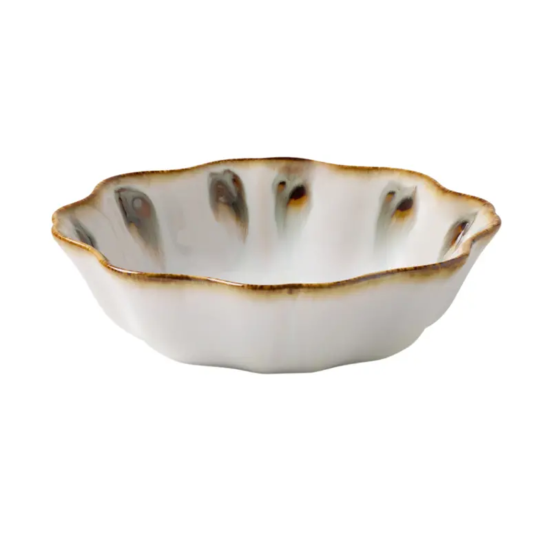 Amoria Almond-Sage Melamine Serving Bowl – Textured Finish 1