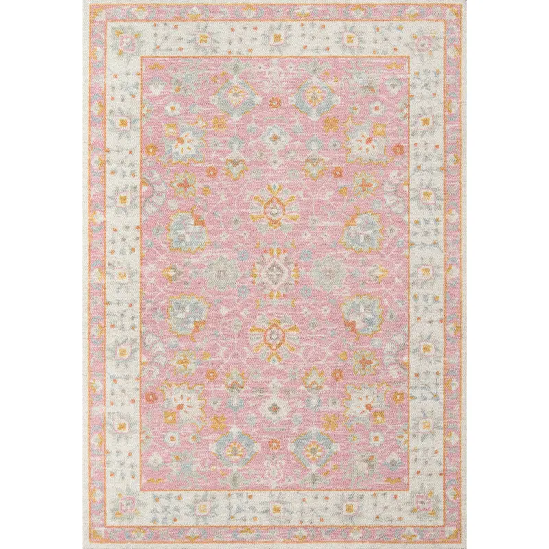 Ana Pink Hand-Tufted Wool Area Rug 1