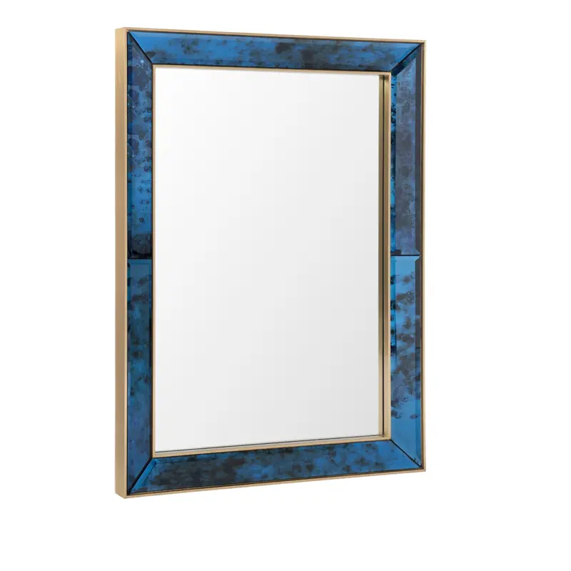 Antique Midnight Blue Etienne Framed Mirror 1