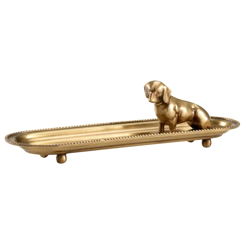 Antique-Style Brass Colonel Coin Holder Tray 1