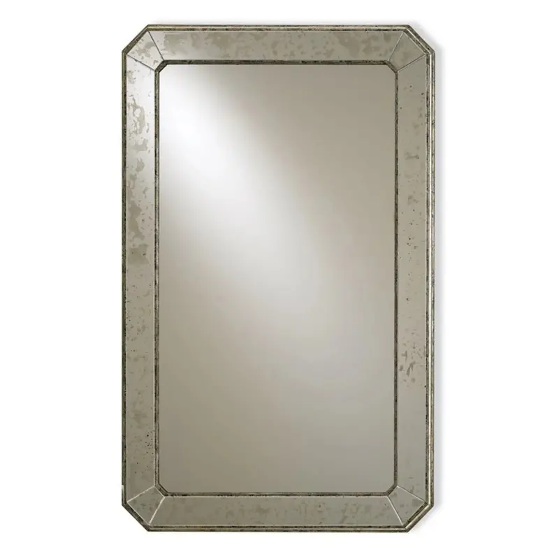 Antiqued Mottled Glass Wall Mirror 1