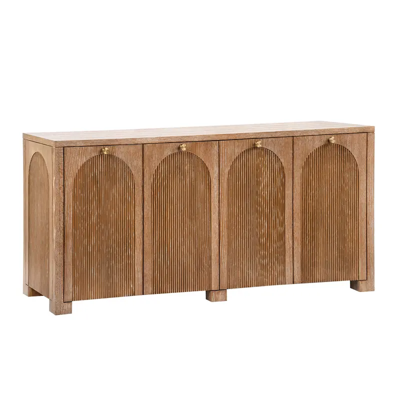 Arcadia Four-Door Soft Glow Oak Sideboard 1