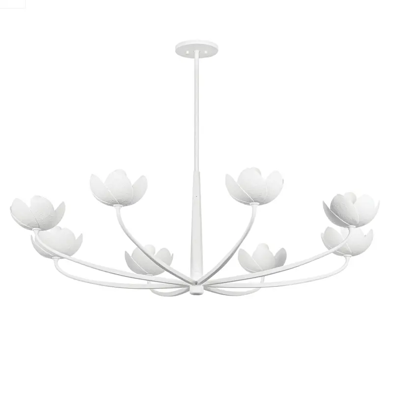 Arcata 8-Light Gesso White Chandelier 1