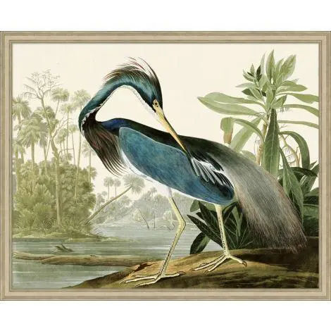 Audubon-Inspired Blue Heron Wall Art Print 1