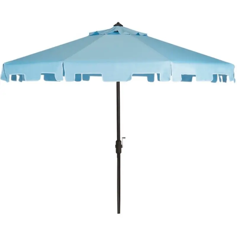Baby Blue And White Greek Key Double-Top 9-Foot Market Umbrella 1