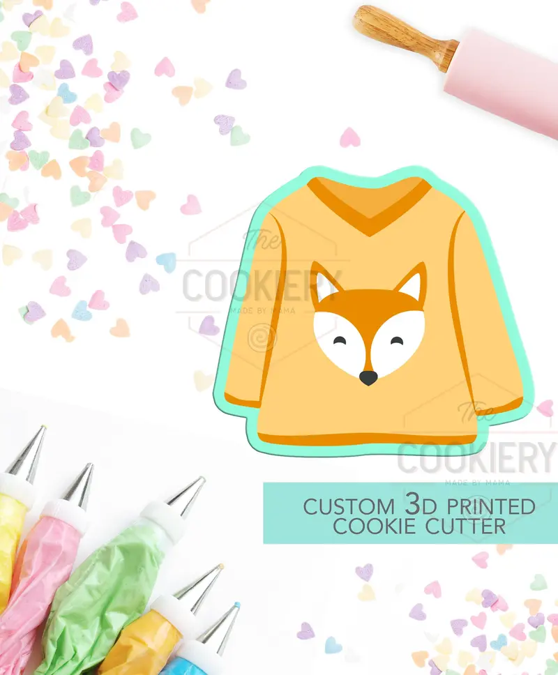 Baby Sweater Shower Cookie Cutter – Adorable Newborn Celebration Baking Tool 1