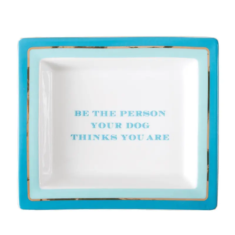 "Be The Person Your Dog Thinks You Are" Wooden Desk Tray – Pet-Themed Home Accent 1