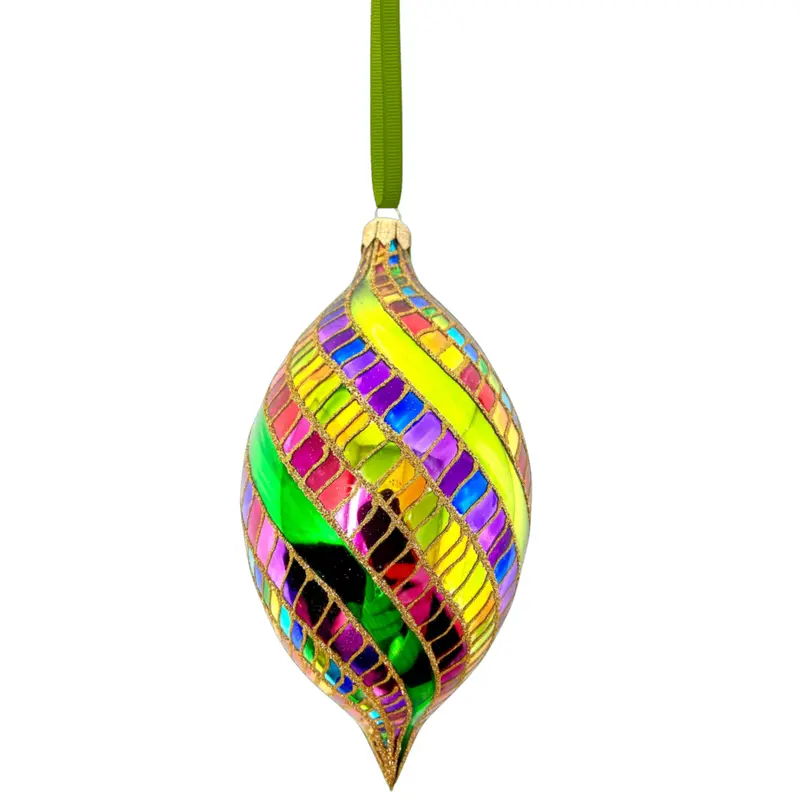 Big Money Spinner Ornament – Metallic-Finish Rotating Glass Christmas Decor 1