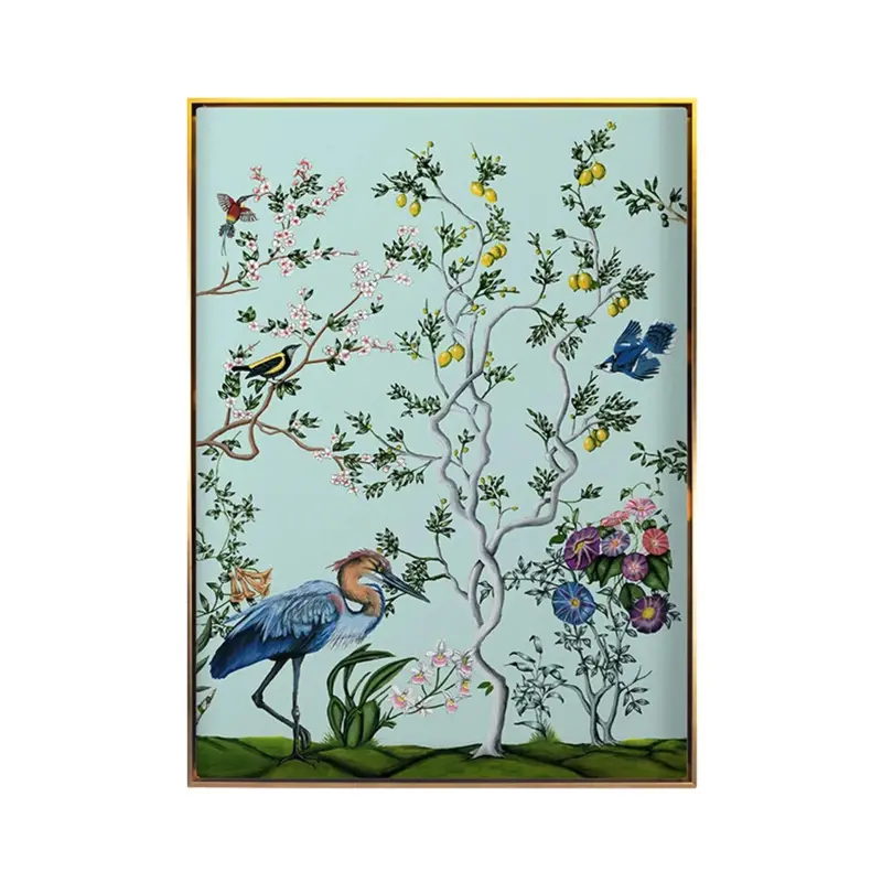 Bird & Branch Chinoiserie Wall Art Set – Three Framed Botanical Prints 1