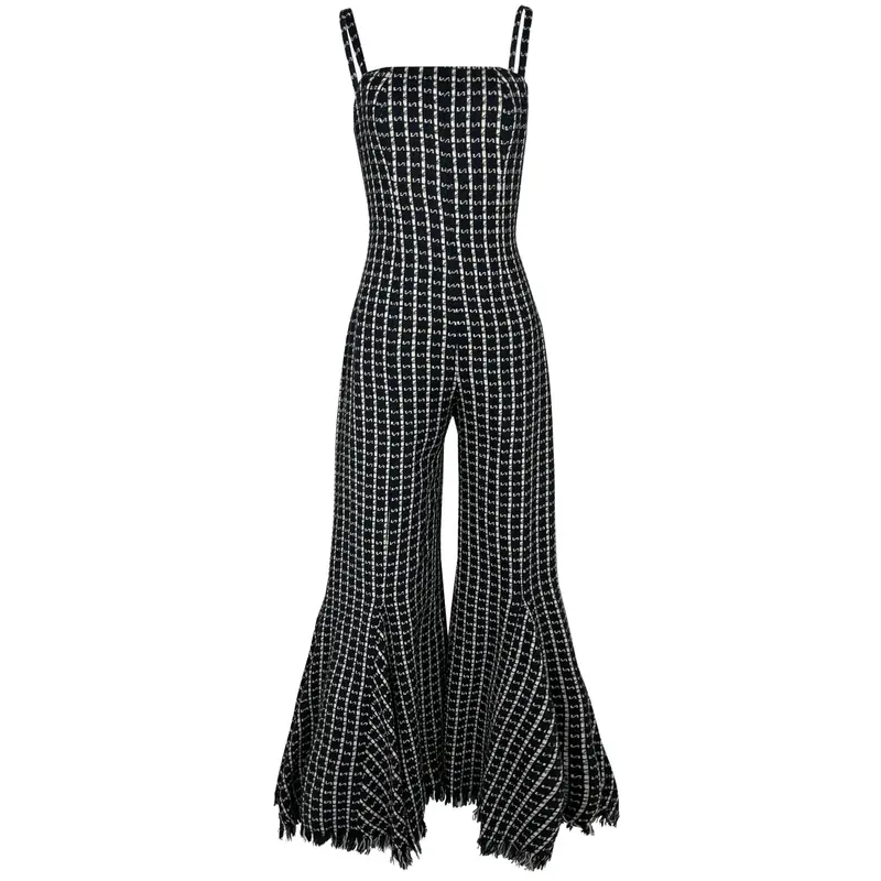 Black And White Geometric Jumpsuit 1