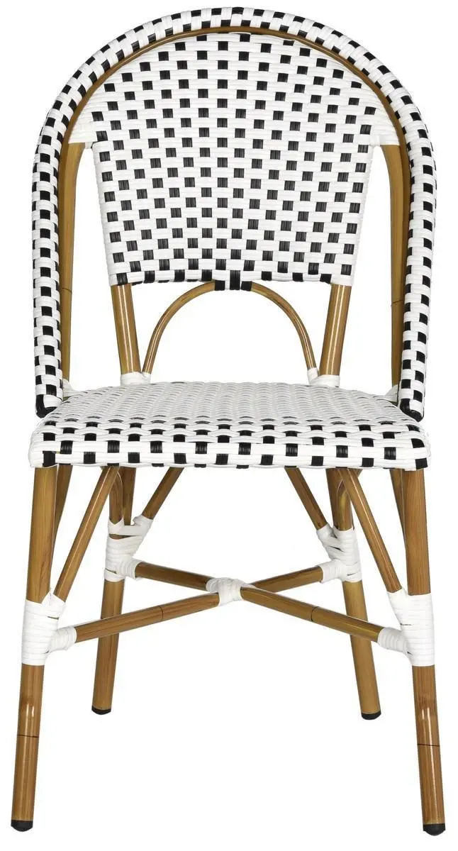 Black-And-White Stackable Indoor-Outdoor Side Chairs (Set Of 2) 1