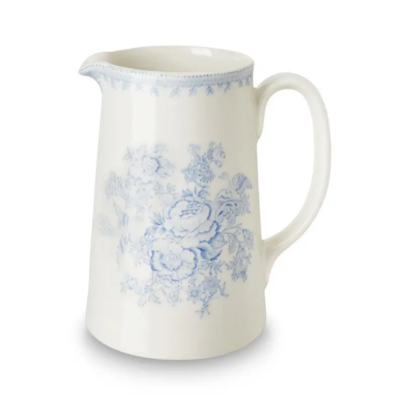 Blue And White Asiatic Pheasants Porcelain Large Tankard Jug 1