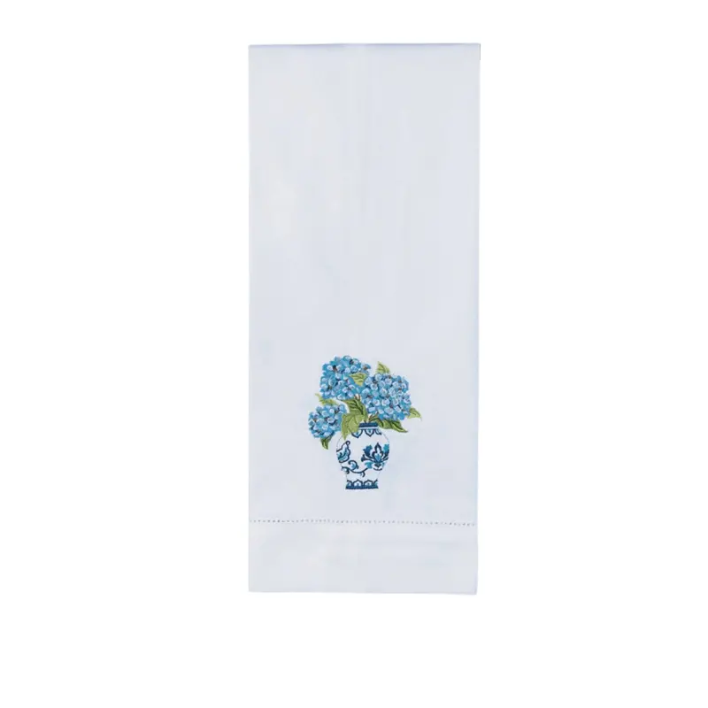 Blue Hydrangea Embroidered Hand Towel Set (6-Pack) – Out Of Stock 1
