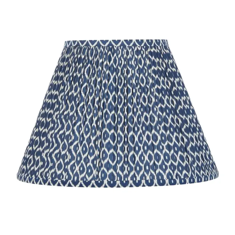 Bluebird Navy And White Ikat Print Lamp Shade 1