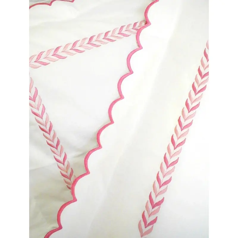 Blush Pink Scalloped Duvet Cover 1