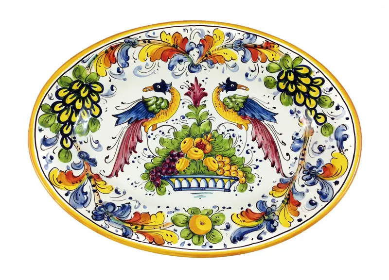Borgioli Birds Of Paradise Oval Serving Platter – 37 × 27 Cm (14.5 × 10.7 In) 1