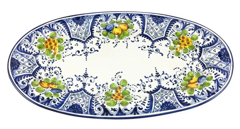 Borgioli Fruttina Large Oval Serving Platter – 42 × 22 Cm (16.5 × 8.6 In) 1