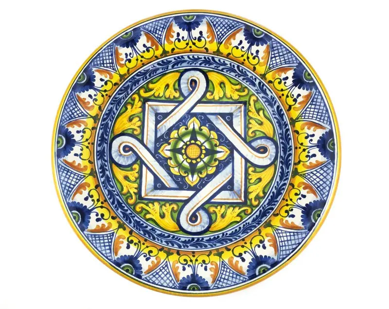 Borgioli Geometric Pattern Large Serving Platter – 35 Cm Diameter 1