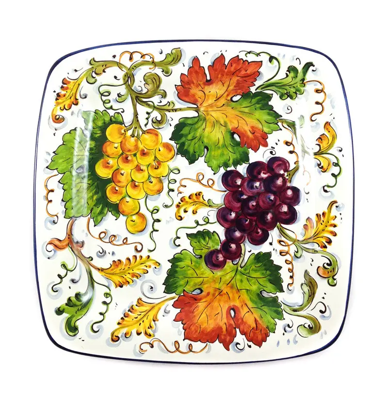 Borgioli Grapes-Inspired Square Serving Platter (34 Cm) 1