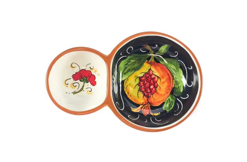 Borgioli Pomegranate Motif Ceramic Serving Dish 1