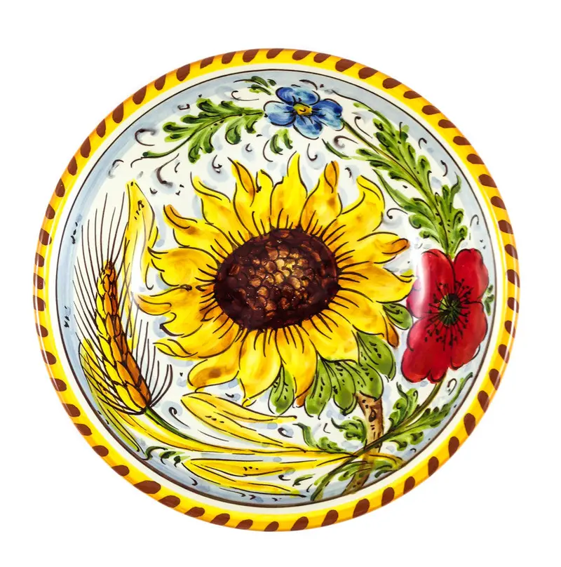 Borgioli Sunflower-Printed White Cereal Bowl – 17 Cm (6.7 In) 1