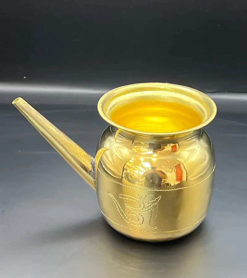Brass Karva Cup – 9 Cm Height For Ritual Use 1