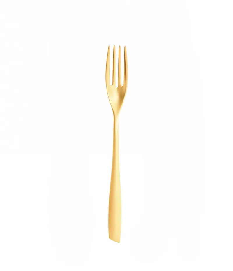 Bugatti Riviera Gold-Plated Dinner Fork – Subtle Sandblasted Finish 1