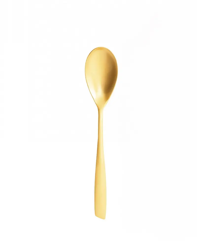 Bugatti Riviera Gold-Plated Fruit Spoon – Matte Sandblasted Texture 1