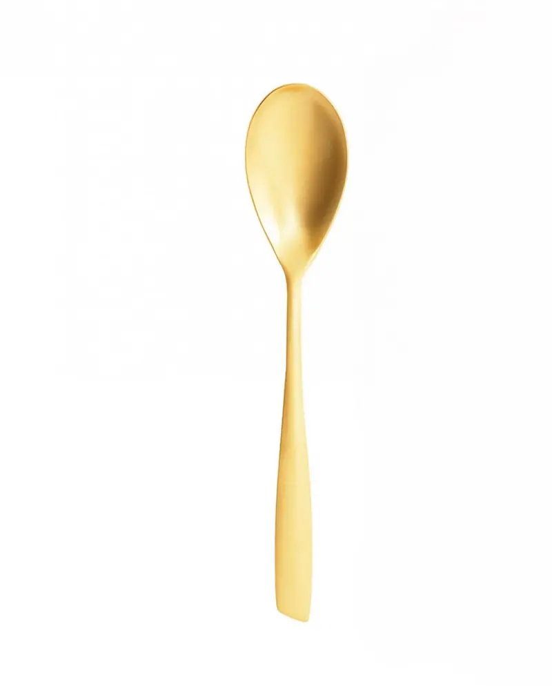 Bugatti Riviera Gold-Plated Table Spoon – Textured Sandblast Finish 1