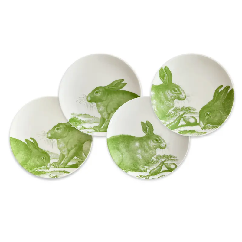 Bunnies Verde Small Plates – Set Of Four 1