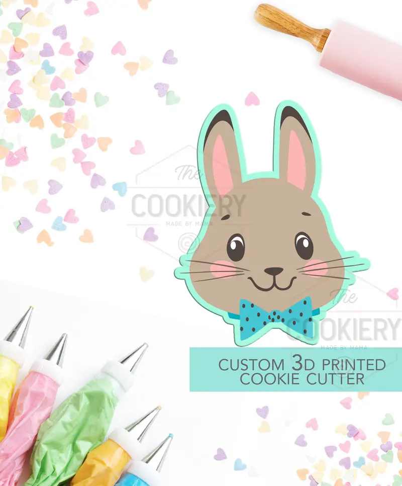 Bunny With Bowtie Cookie Cutter – Stylish Easter Character For Seasonal Treats 1