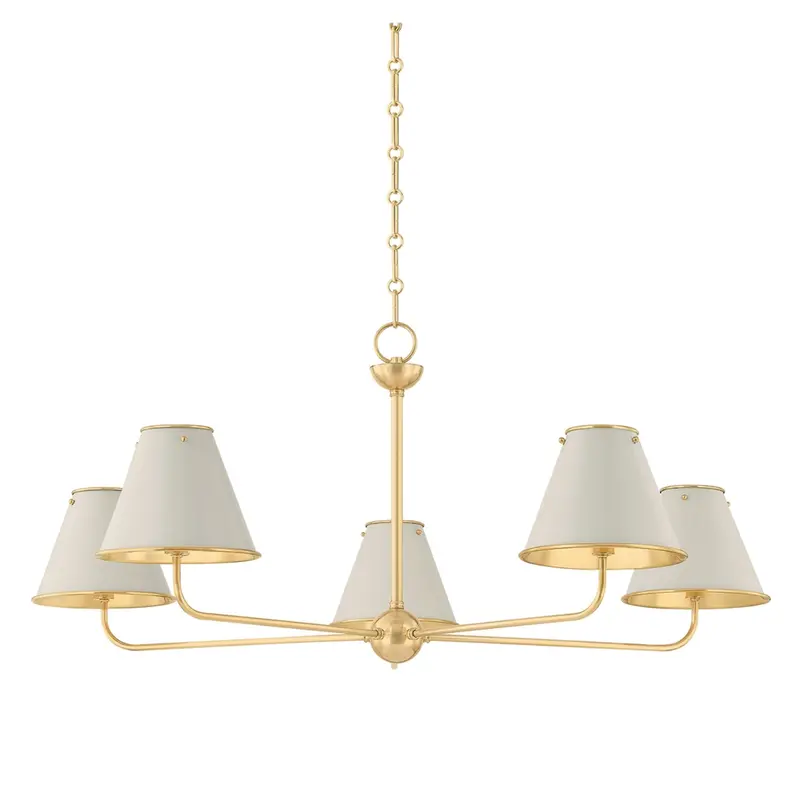 Burghley Five-Arm Crystal Chandelier 1