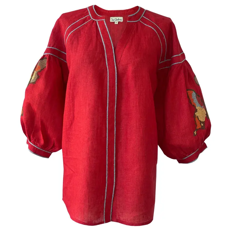 Butterfly Embroidered Blouse 1