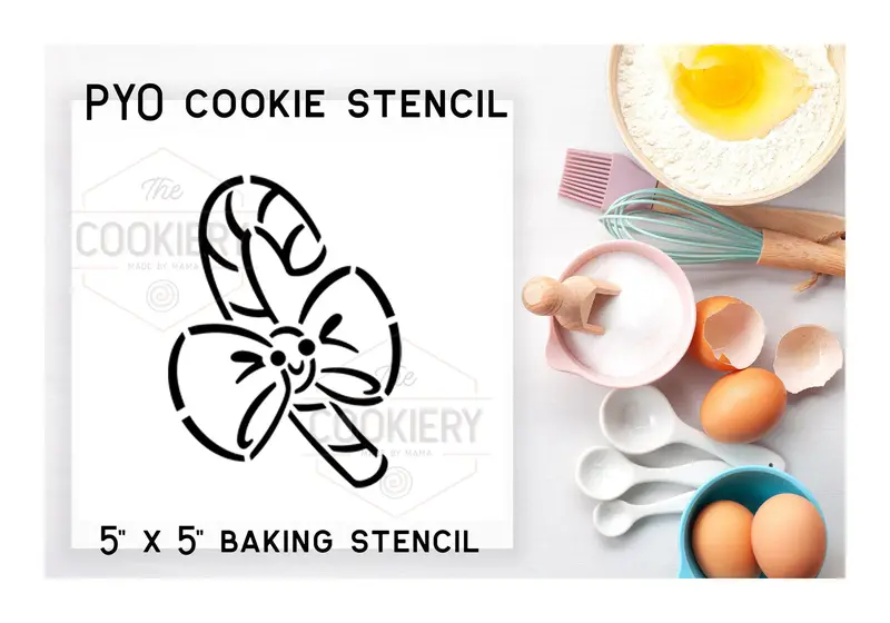 Candy Cane Stripe Stencil – Holiday-Themed Paint-Your-Own Baking Tool 1