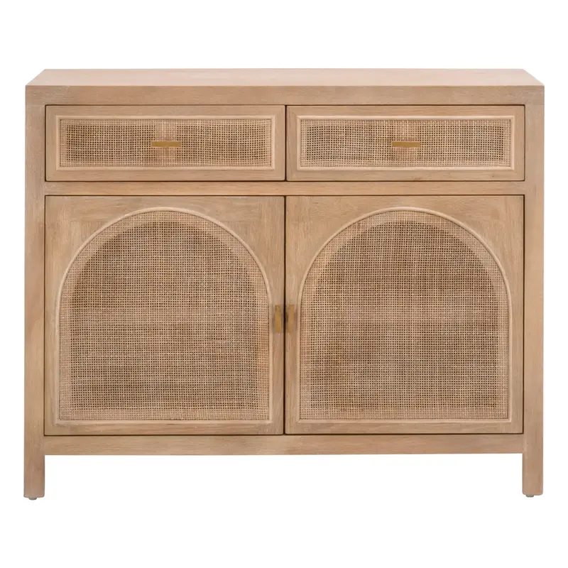 Cane Natural-Fiber Media Cabinet 1