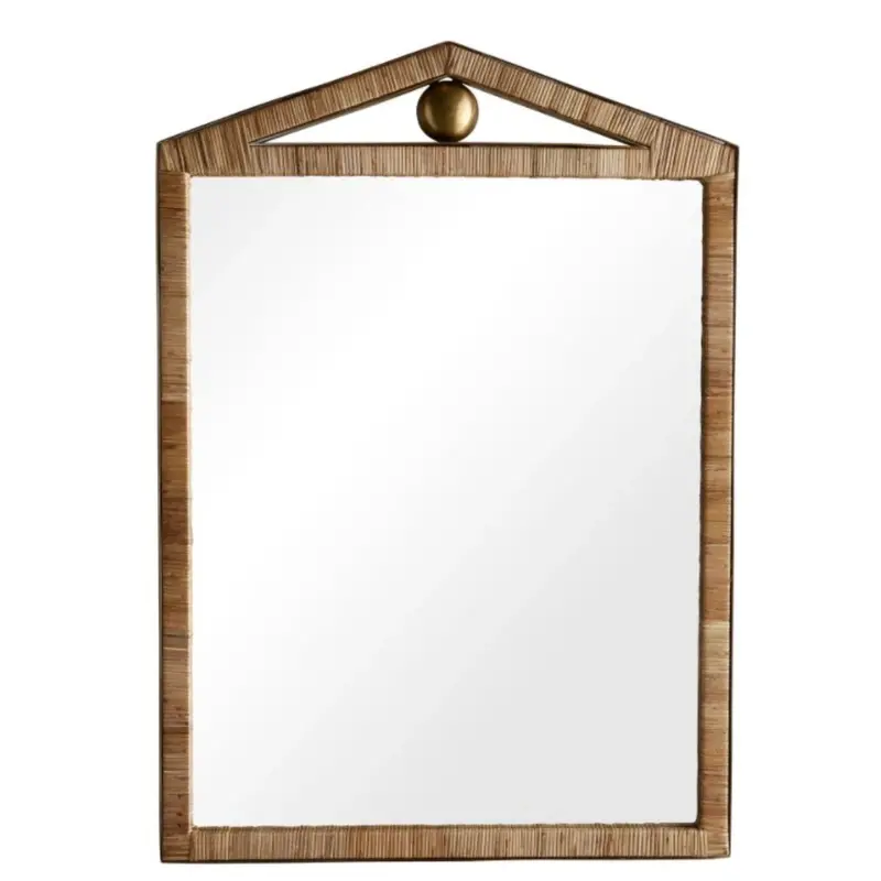 Caribe Oval Wall Mirror With Textured Frame 1