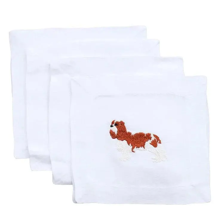 Cavalier King Charles Spaniel Pattern Cocktail Napkins 1